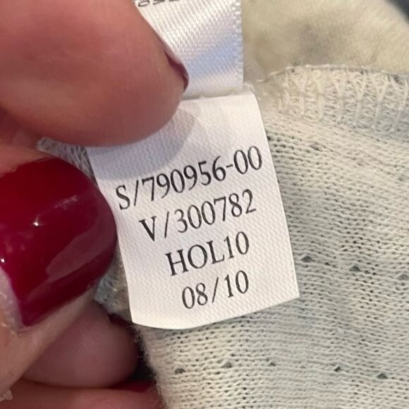 Gap Sleeveless Tank Sweatshirt Embellished Sequin Shoulders Medium Gray Holiday - Picture 10 of 10